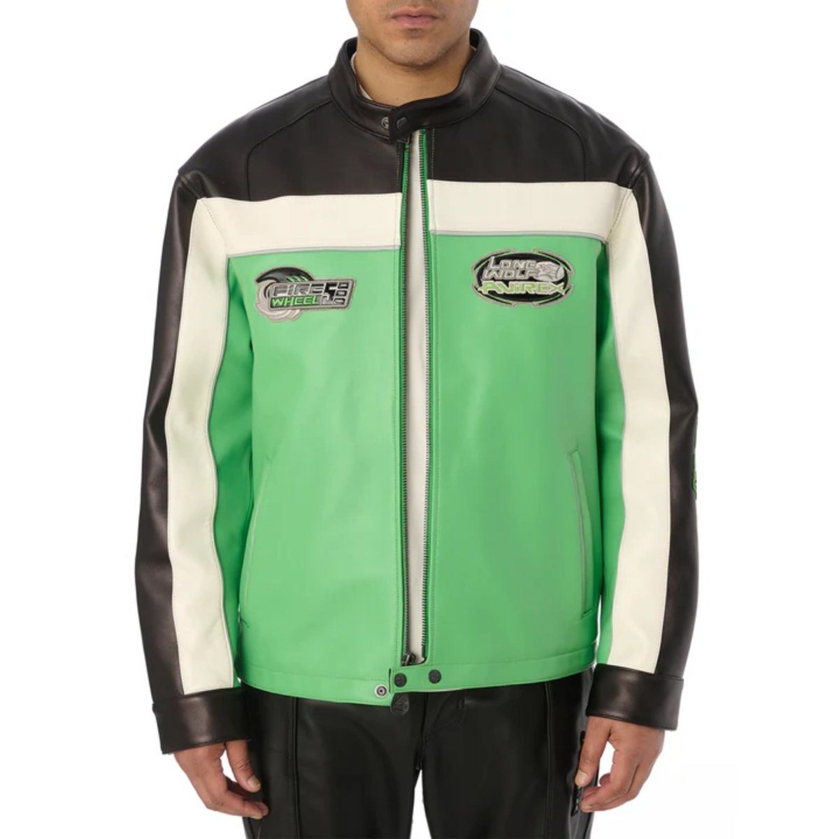 Men's Lone Wolf Leather Racer Jacket - Vox Leather
