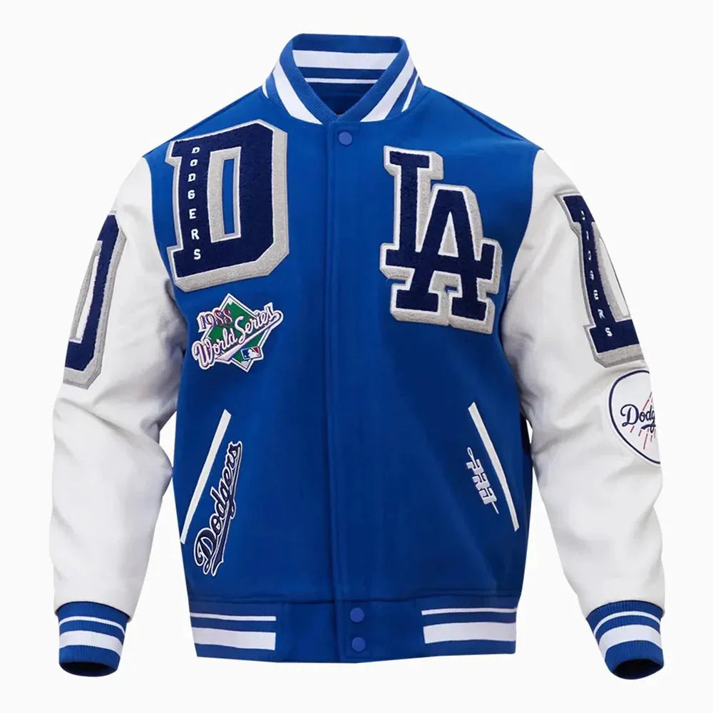 Men's Los Angeles Dodgers MLB Mashup Varsity Jacket - Rare Leather