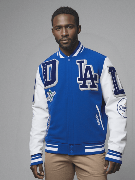 Men's Los Angeles Dodgers MLB Mashup Varsity Jacket - Vox Leather