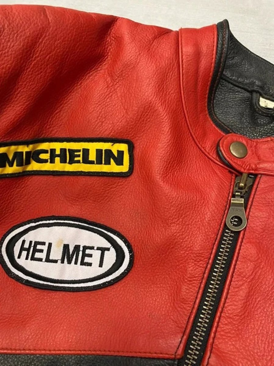 Men’s Red Marlboro Racing Jacket - Vox Leather