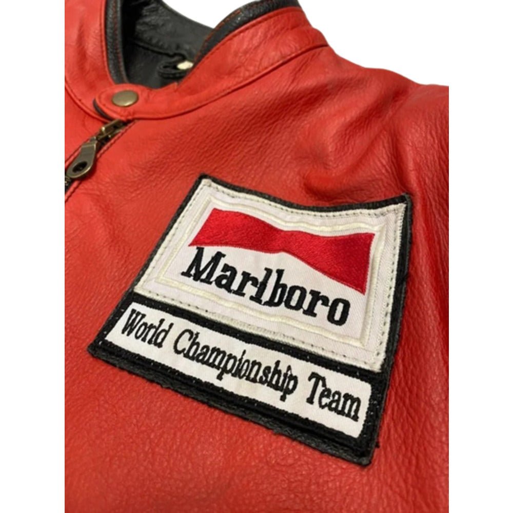 Men’s Red Marlboro Racing Jacket - Vox Leather