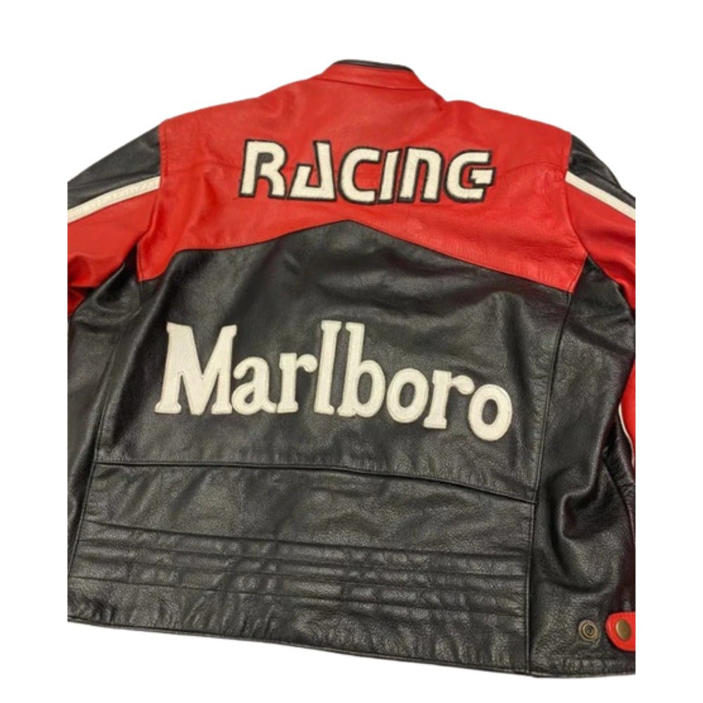 Men’s Red Marlboro Racing Jacket - Vox Leather