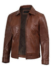 Mens Reeves Brown Harrington Real Leather Jacket - Rare Leather
