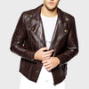 Men's Urbane Style Leather Motorcycle Jacket - Rare Leather
