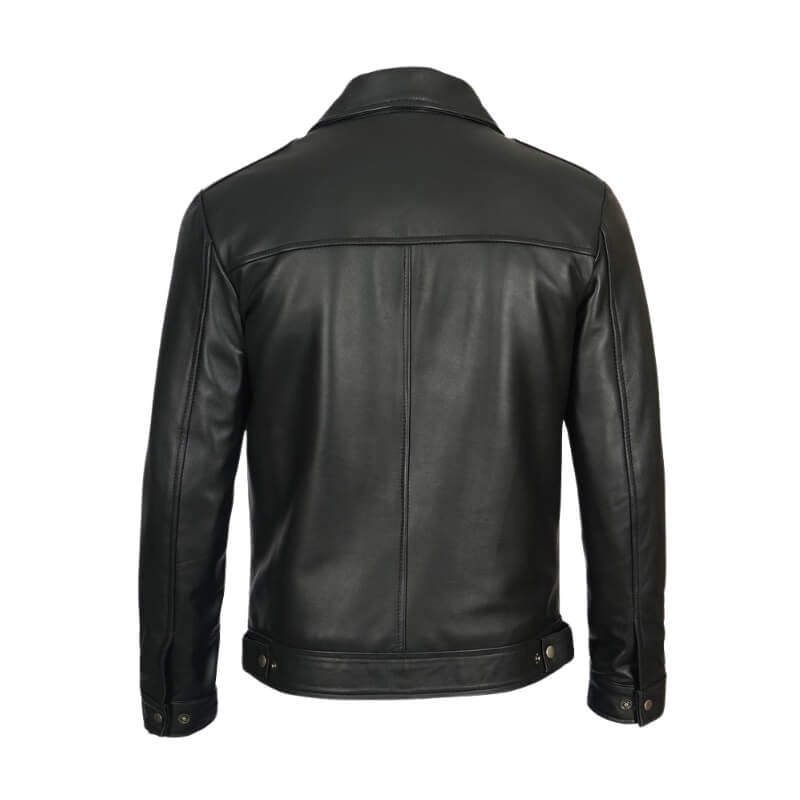 Men's Vintage Black Harrington Leather Jacket - Vox Leather