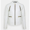 Men's White Leather Biker Jacket - Rare Leather