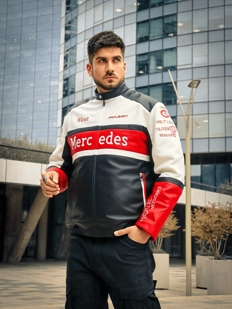 Mercedes x McLaren Leather Vintage Racing Jacket - Vox Leather