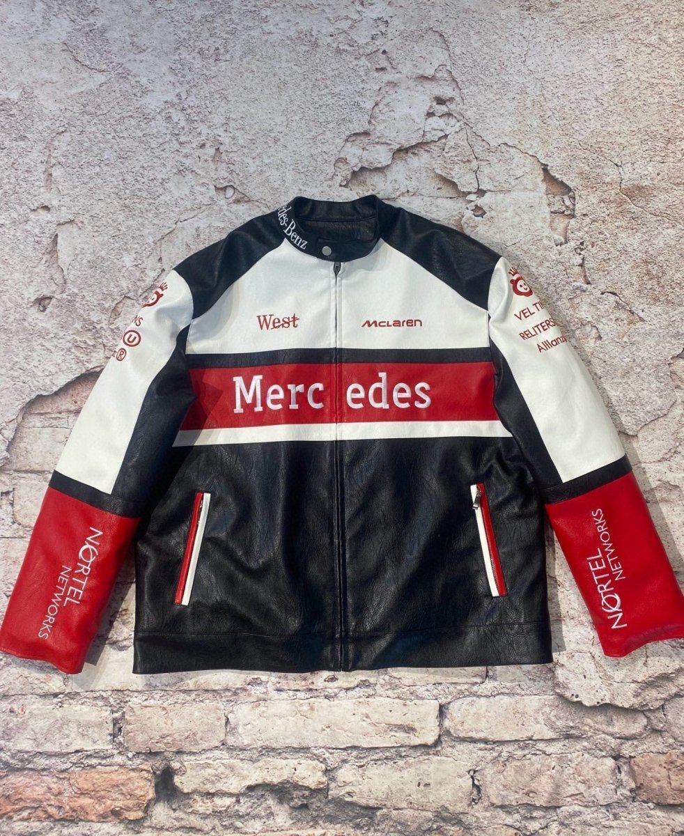 Mercedes x McLaren Leather Vintage Racing Jacket - Vox Leather