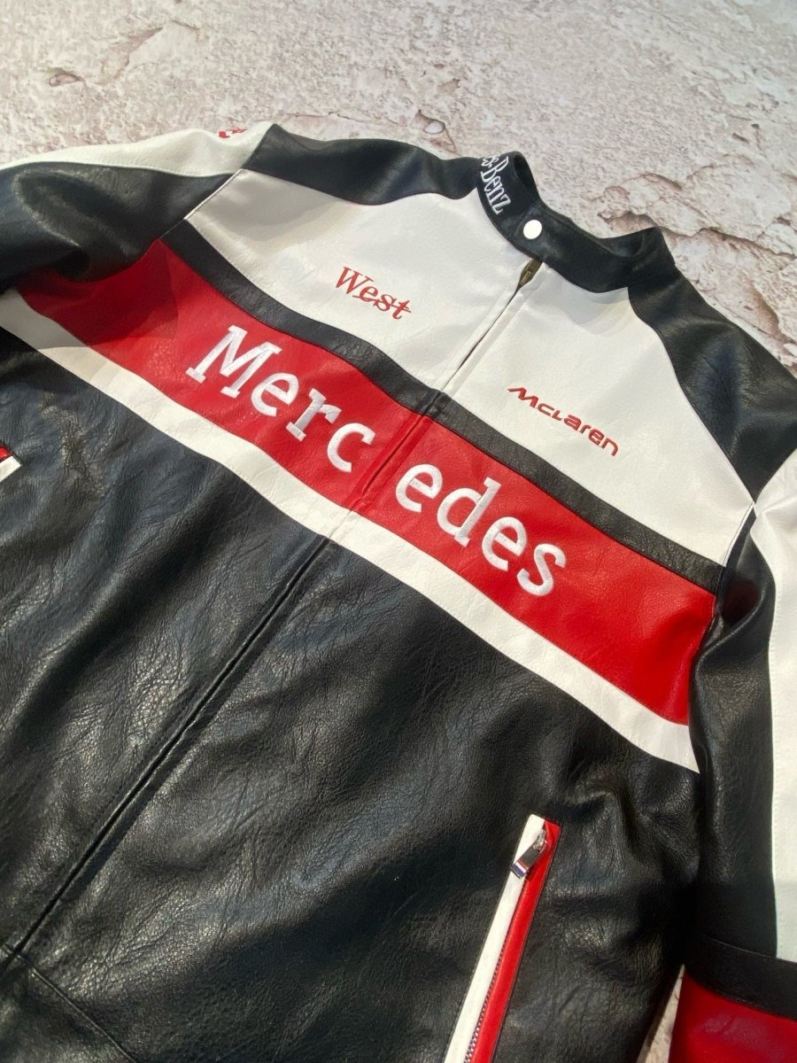 Mercedes x McLaren Leather Vintage Racing Jacket - Vox Leather