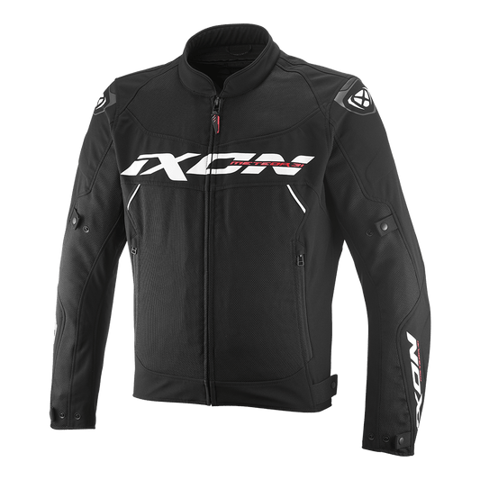 Meteor 31 - All Weather Riding Jacket (Black/White) - Vox Leather