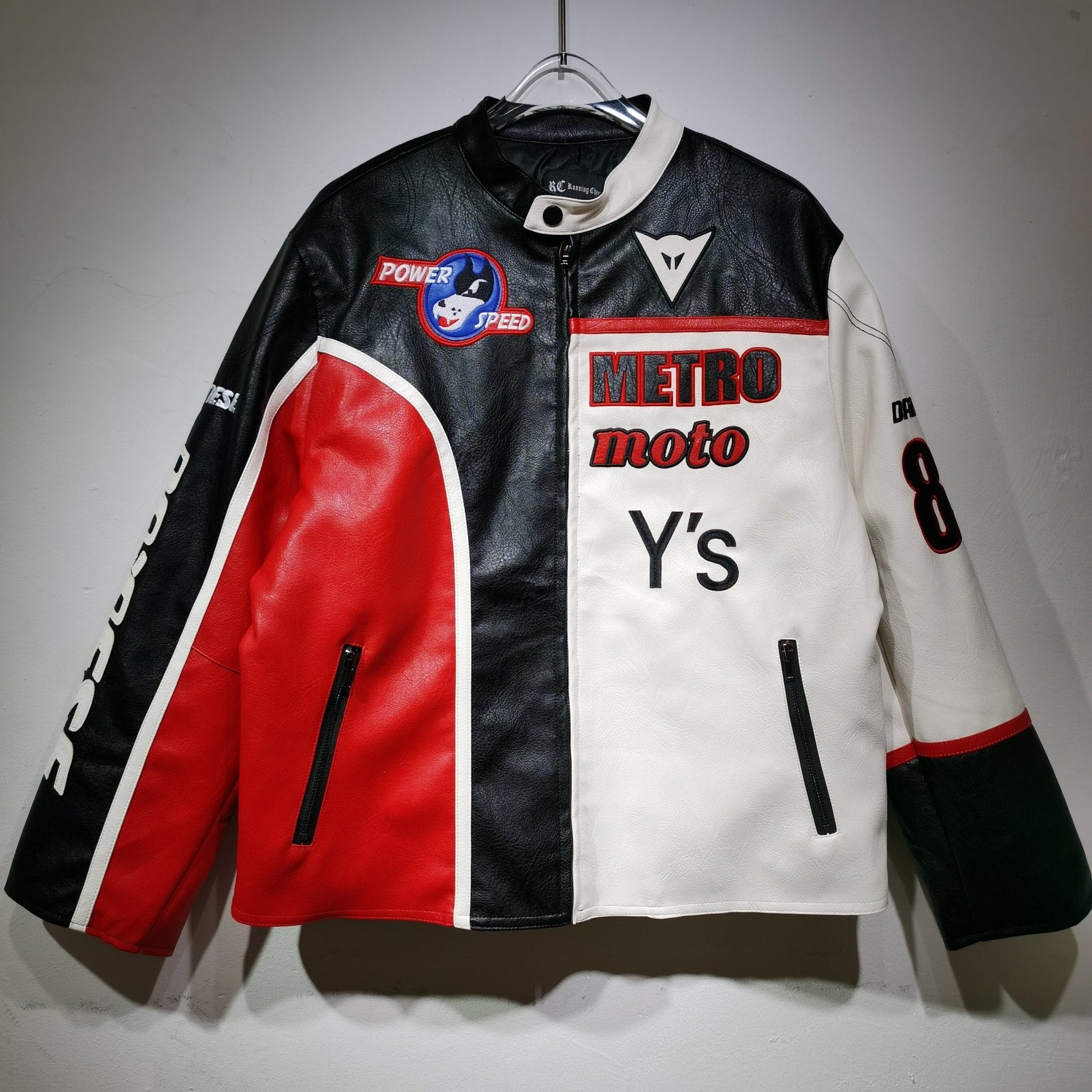 Metro Moto Y's Leather Vintage Racing Jacket - Rare Leather Order Now !!