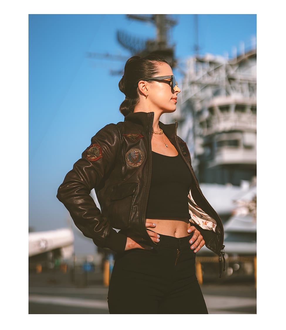 MISS TOP GUN LEATHER JACKET - Vox Leather
