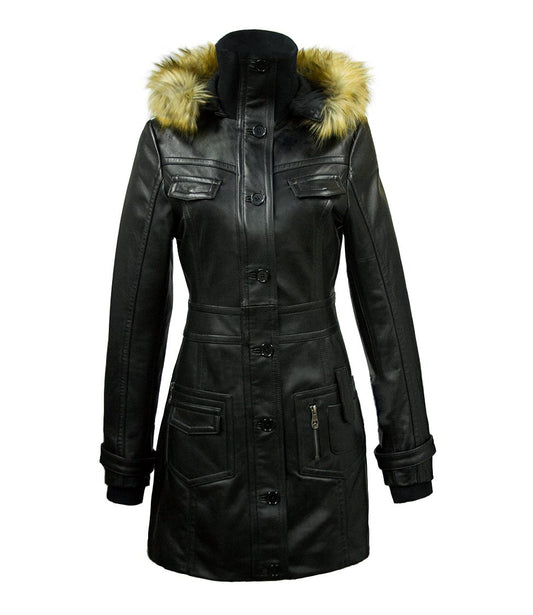 MISS TOP GUNR LONG LEATHER JACKET - Vox Leather