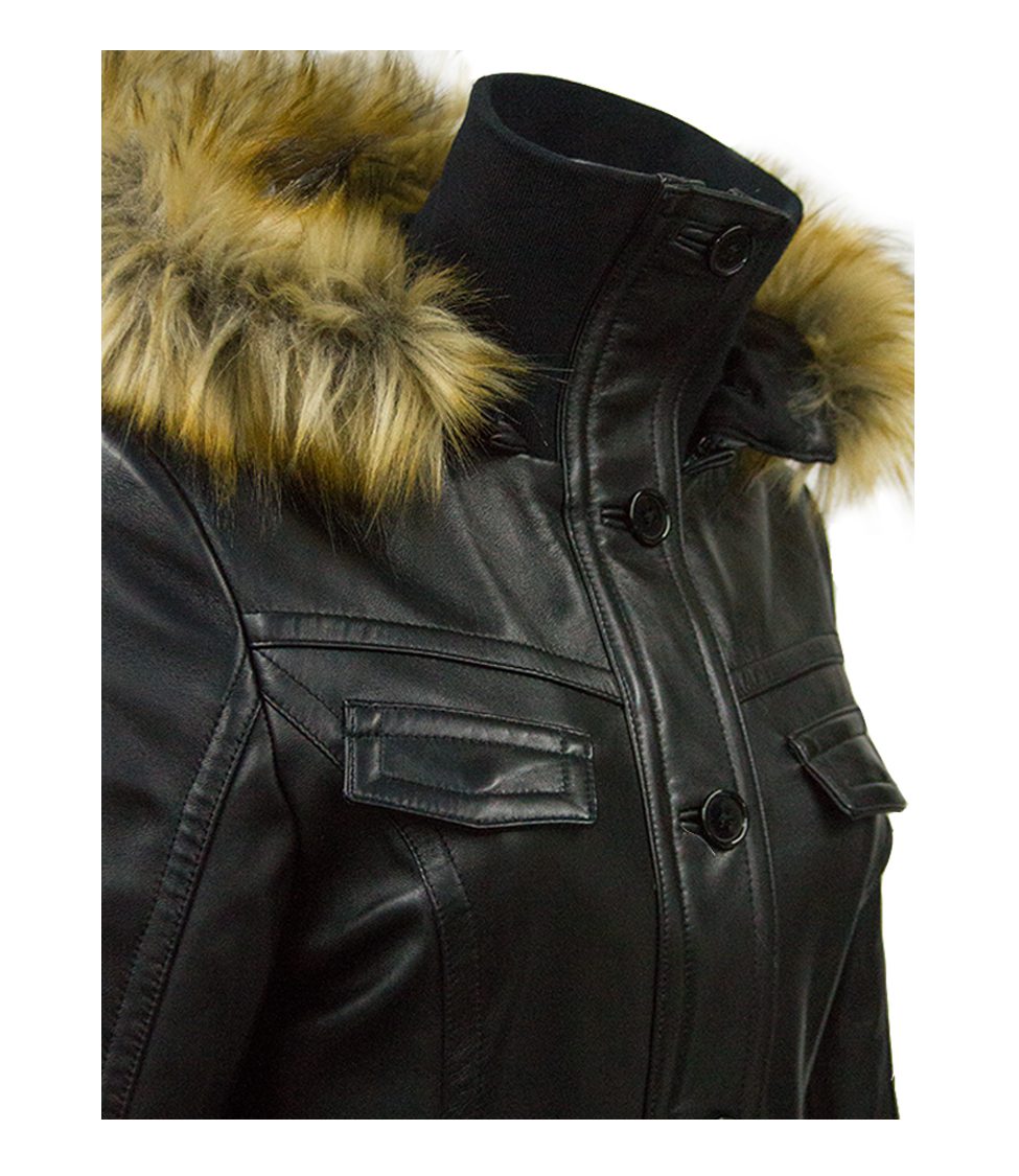 MISS TOP GUNR LONG LEATHER JACKET - Vox Leather