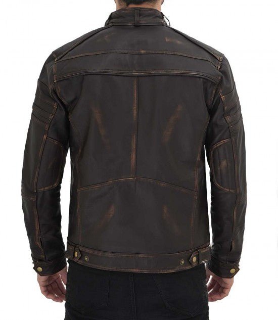 Monroe Distressed Brown Leather Jacket - Vox Leather