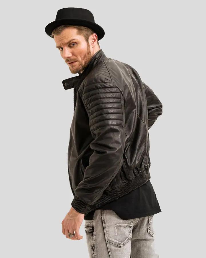 Mosh Black Bomber Leather Jacket - Rare Leather
