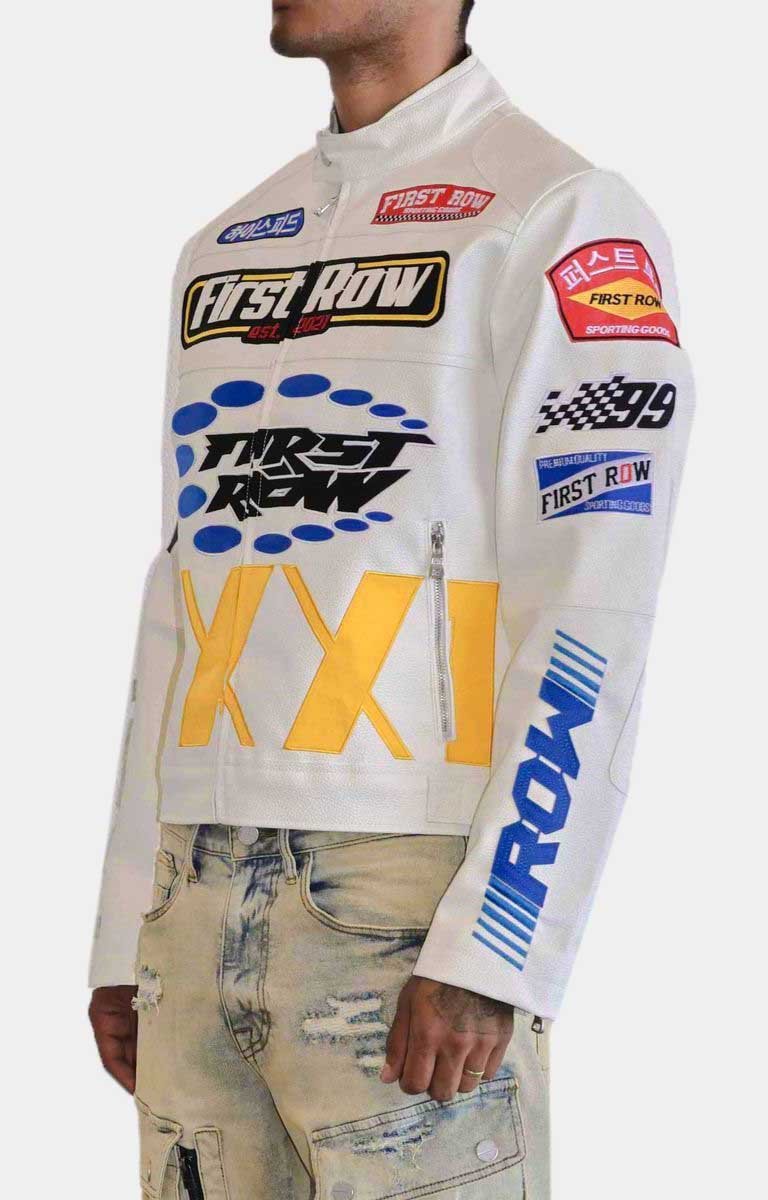 MOTOR RACING LEATHER JACKET - Rare Leather Order Now !!
