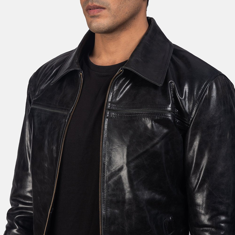 Mystical Black Men's Leather Jacket - Vox Leather