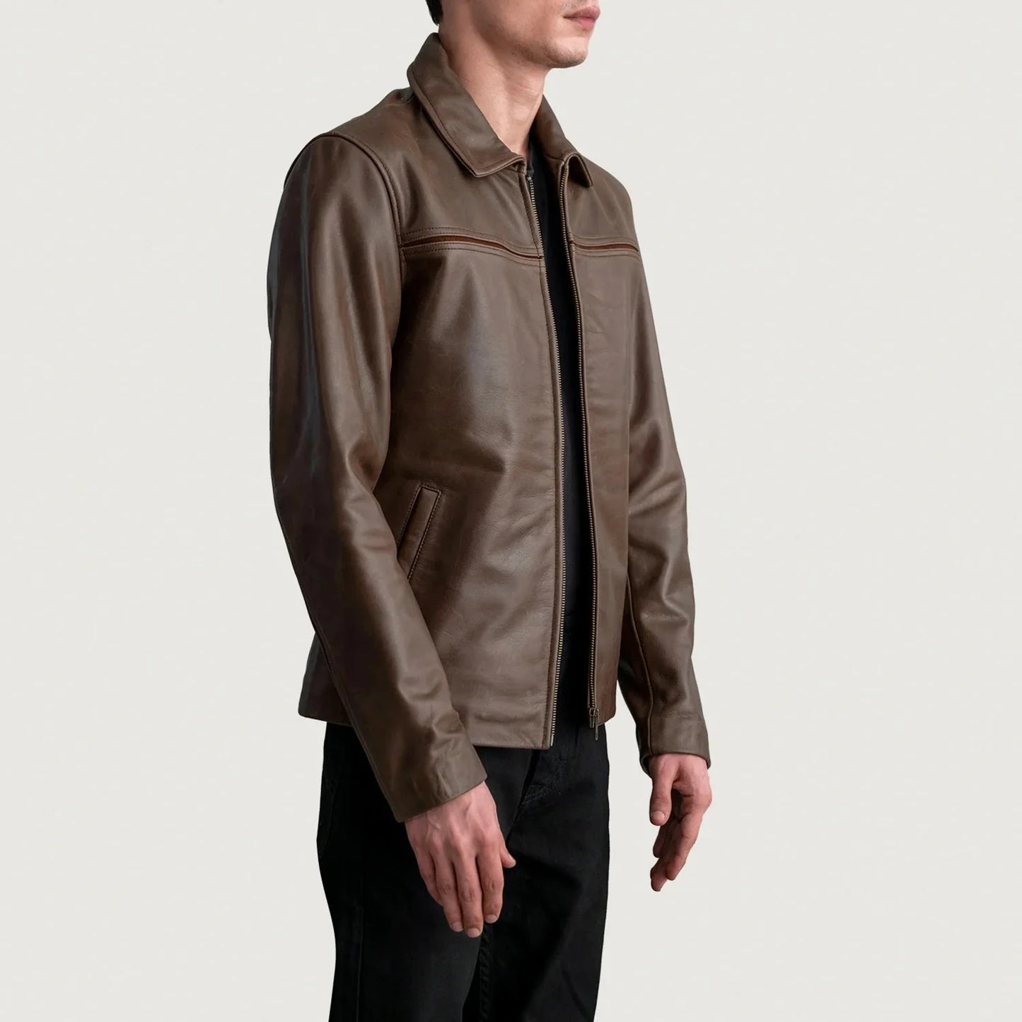 Mystical Pullup Brown Leather Jacket - Rare Leather