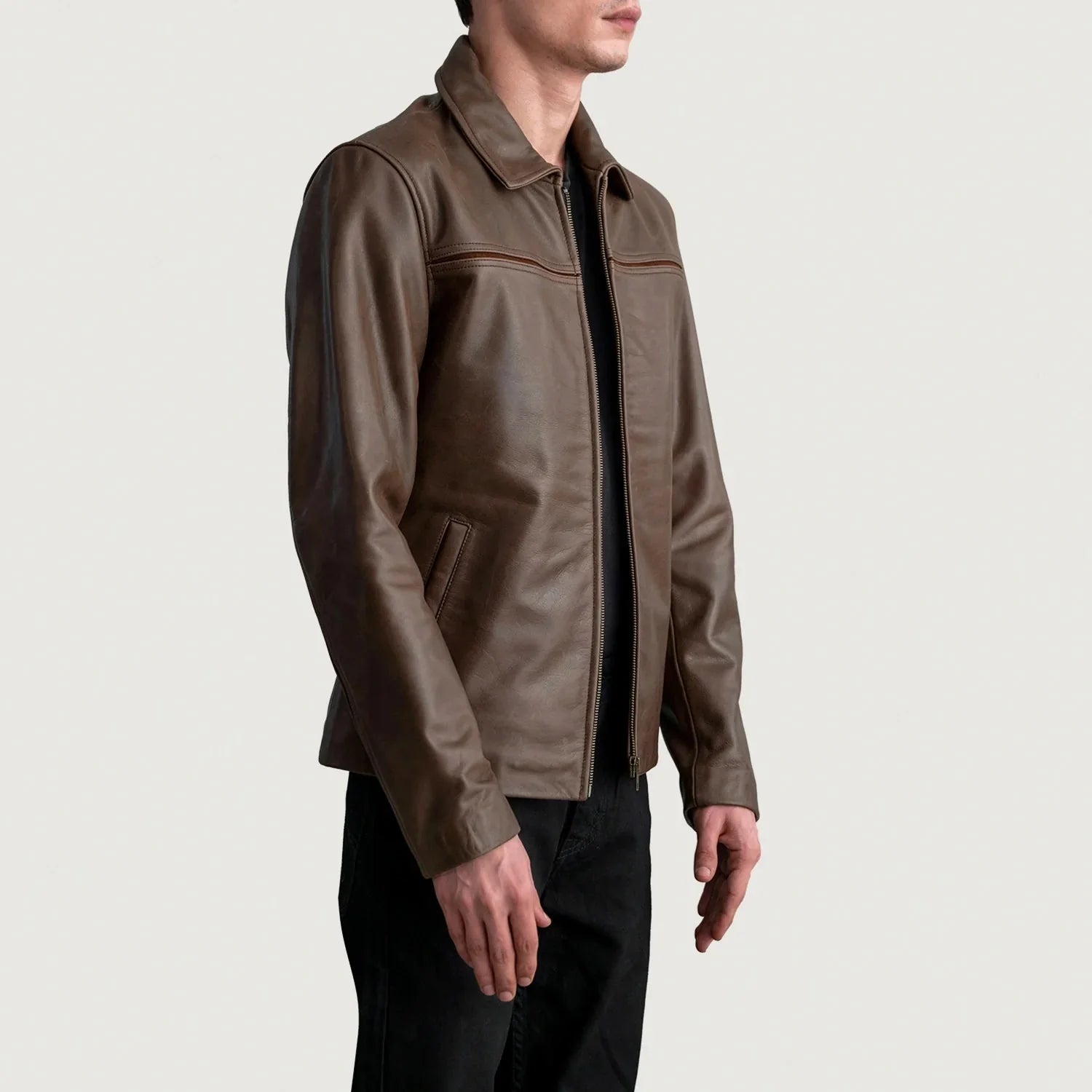 Mystical Pullup Brown Leather Jacket - Rare Leather
