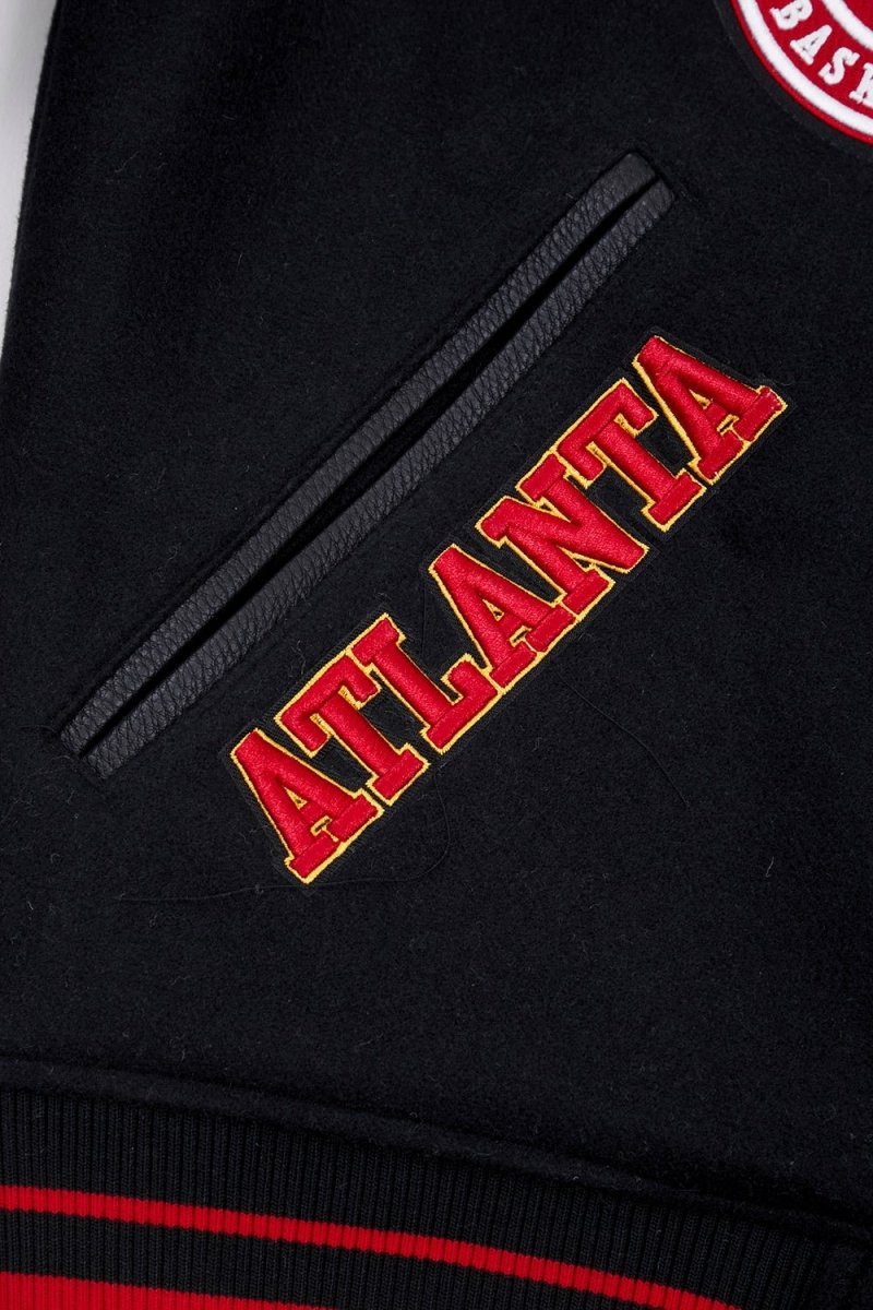 NBA ATLANTA HAWKS MASHUP RIB WOOL VARSITY JACKET - Vox Leather