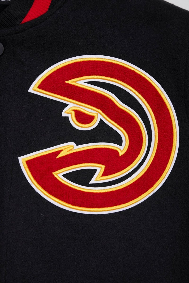 NBA ATLANTA HAWKS MASHUP RIB WOOL VARSITY JACKET - Vox Leather