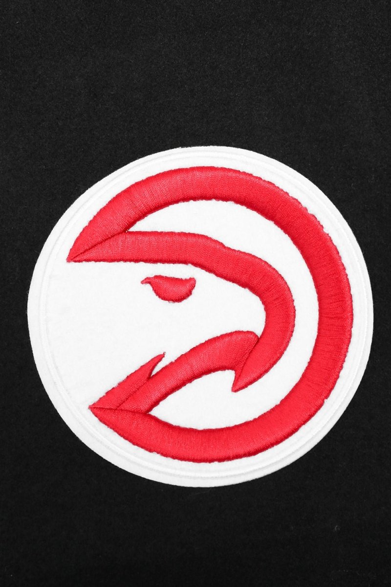NBA ATLANTA HAWKS OLD ENGLISH WOOL VARSITY JACKET - Vox Leather