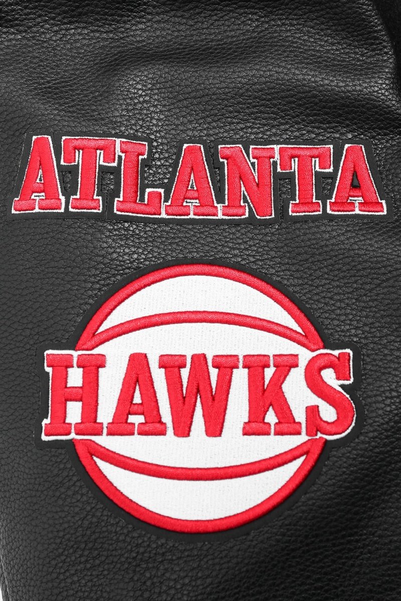 NBA ATLANTA HAWKS OLD ENGLISH WOOL VARSITY JACKET - Vox Leather