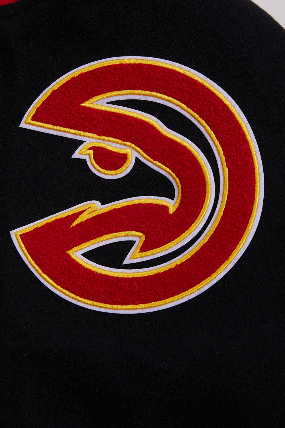 NBA ATLANTA HAWKS RETRO CLASSIC RIB WOOL VARSITY JACKET - Rare Leather