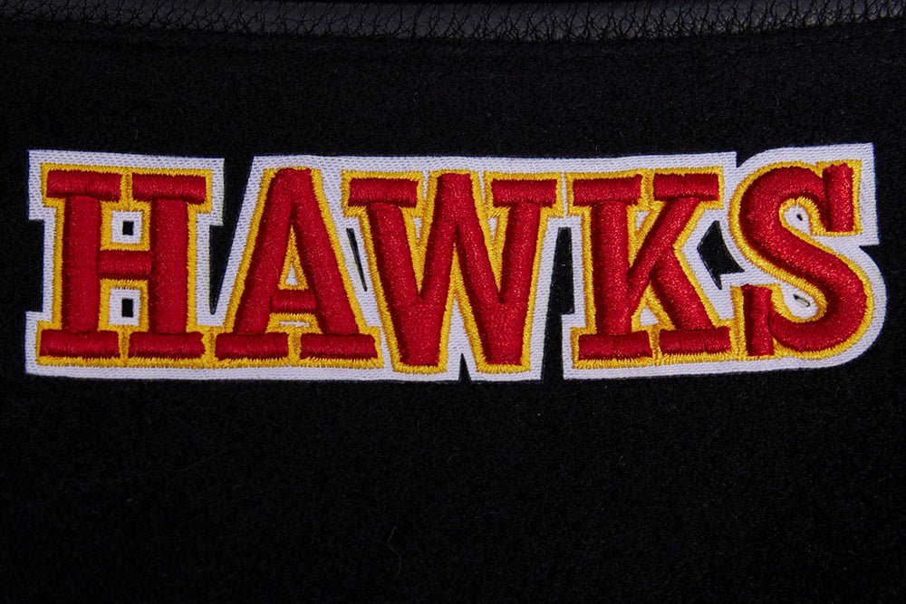 NBA ATLANTA HAWKS RETRO CLASSIC RIB WOOL VARSITY JACKET - Rare Leather