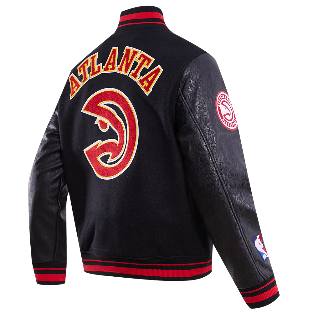 NBA ATLANTA HAWKS RETRO CLASSIC RIB WOOL VARSITY JACKET - Rare Leather
