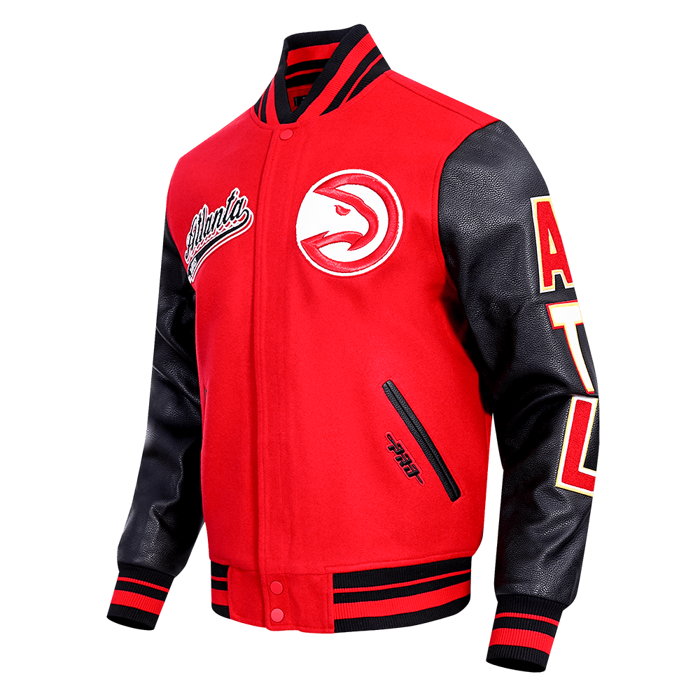 NBA ATLANTA HAWKS SCRIPT TAIL WOOL VARSITY - Rare Leather
