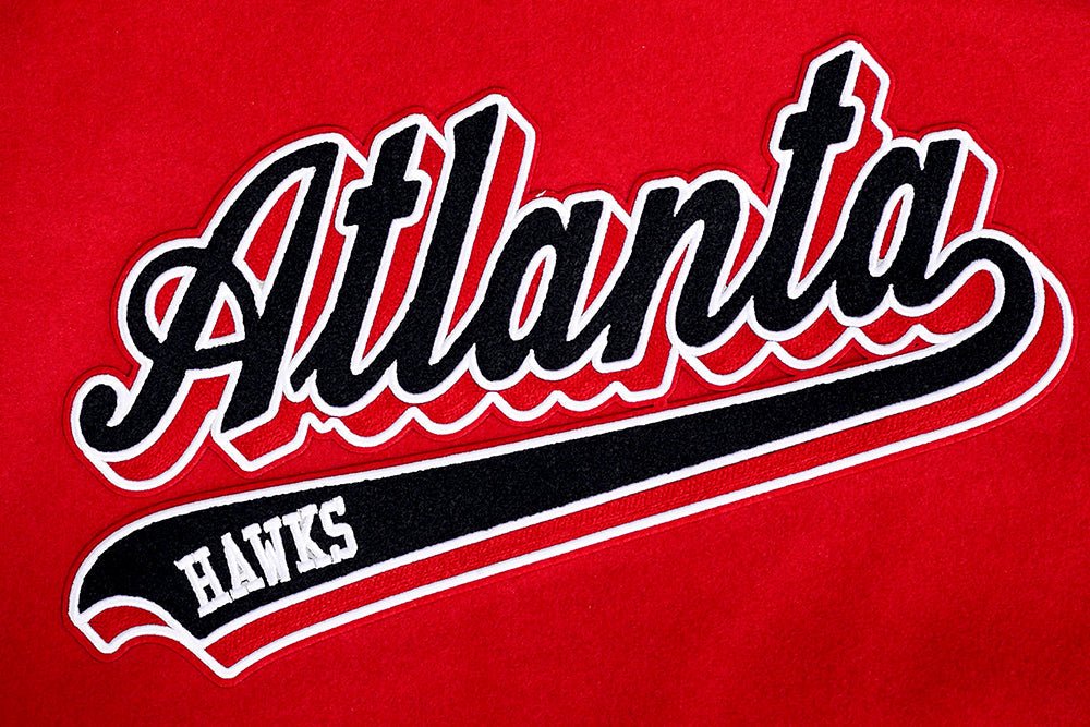 NBA ATLANTA HAWKS SCRIPT TAIL WOOL VARSITY - Rare Leather