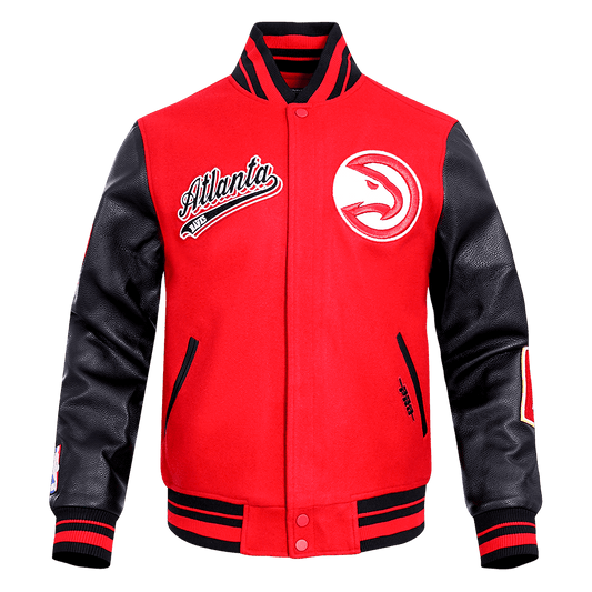 NBA ATLANTA HAWKS SCRIPT TAIL WOOL VARSITY - Vox Leather