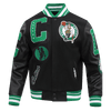 NBA BOSTON CELTICS MASHUP RIB WOOL VARSITY JACKET - Rare Leather