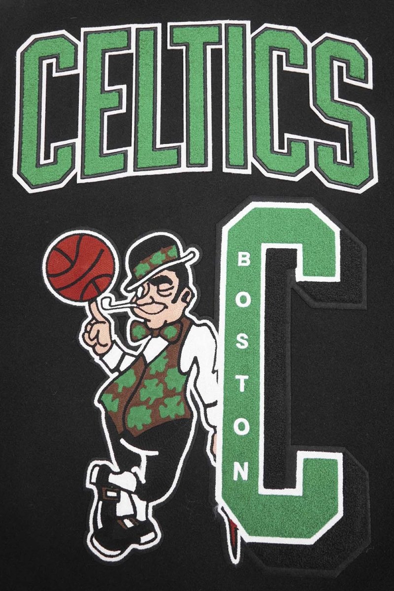 NBA BOSTON CELTICS MASHUP RIB WOOL VARSITY JACKET - Vox Leather