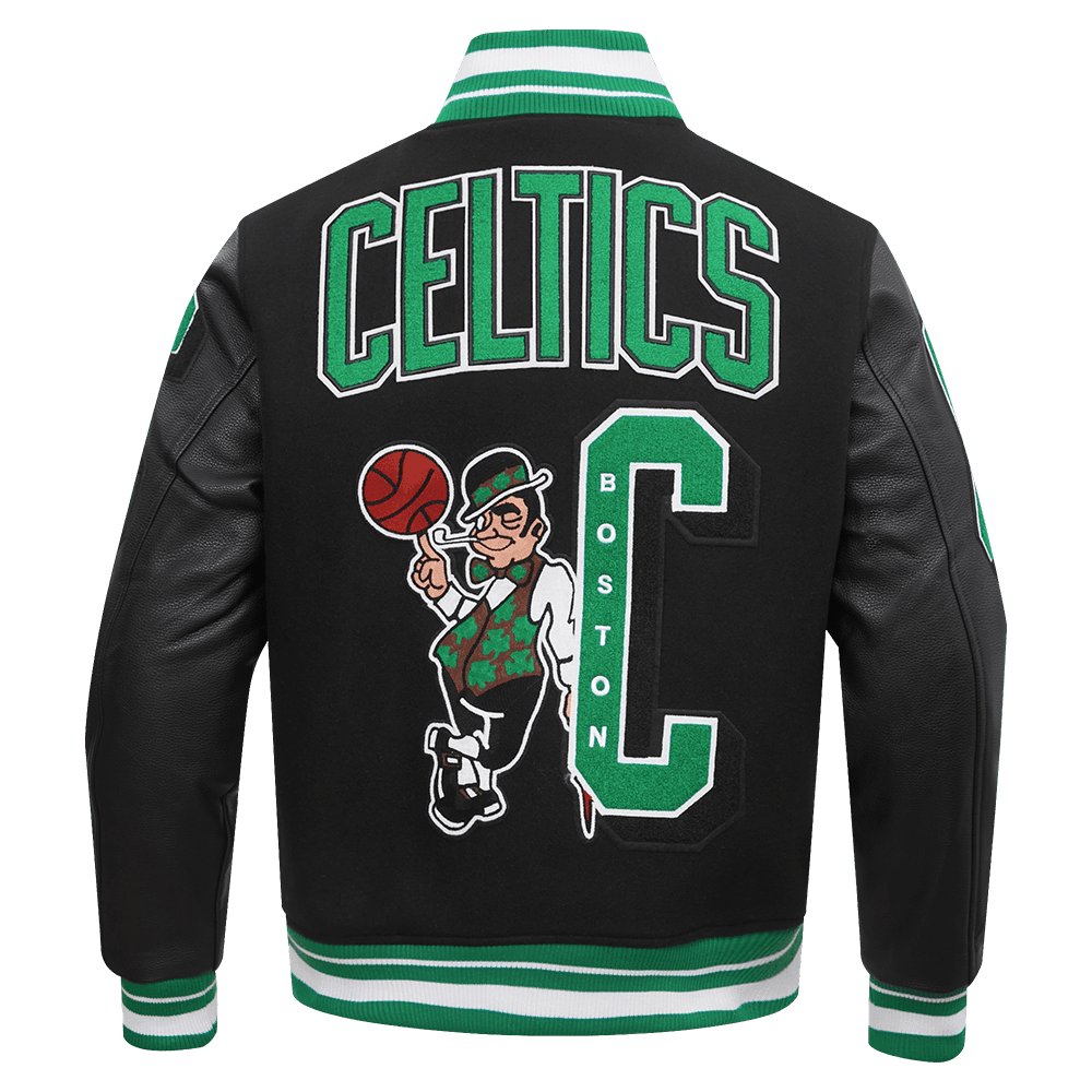 NBA BOSTON CELTICS MASHUP RIB WOOL VARSITY JACKET - Vox Leather