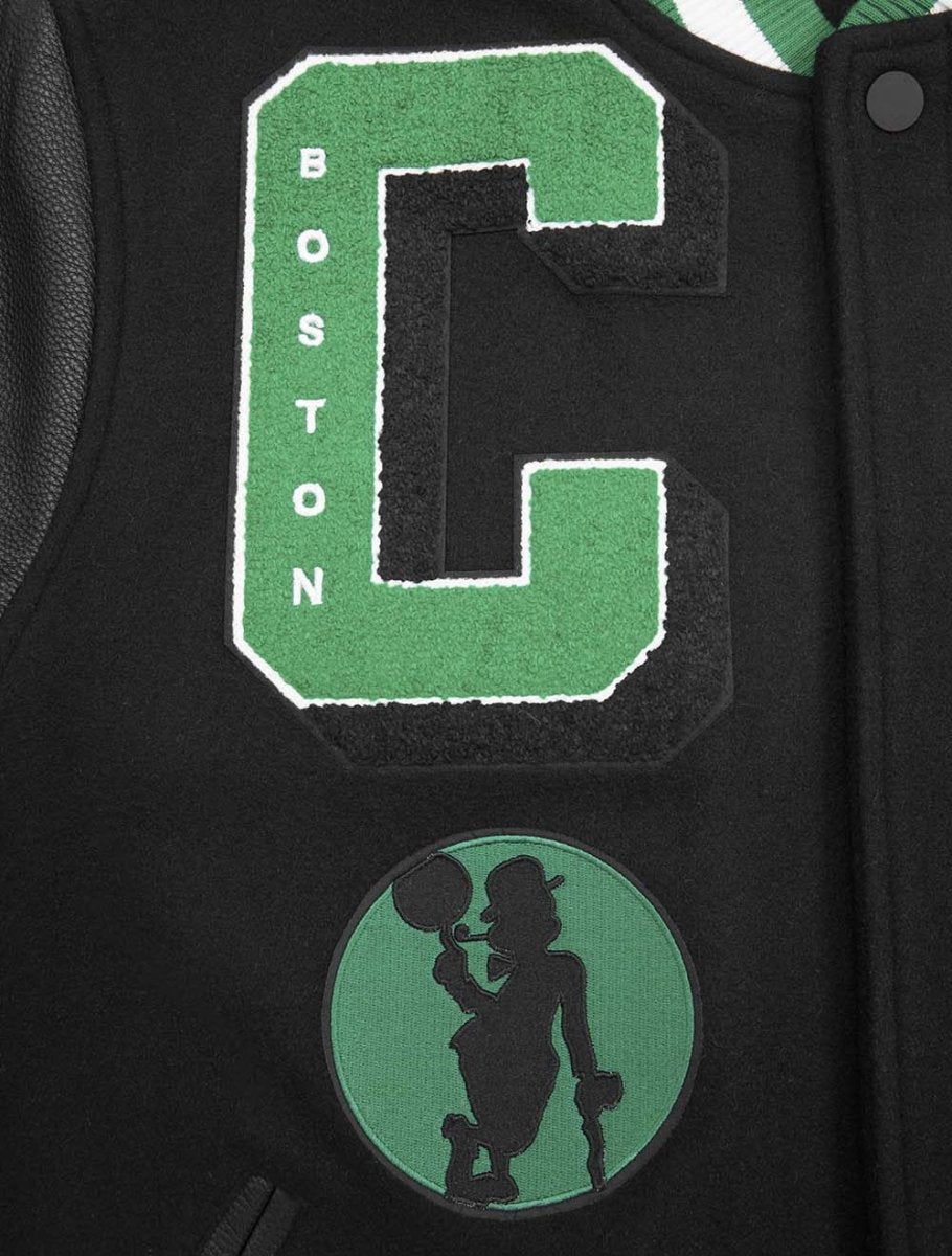 NBA BOSTON CELTICS MASHUP RIB WOOL VARSITY JACKET - Vox Leather