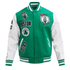 NBA BOSTON CELTICS RETRO CLASSIC RIB WOOL VARSITY JACKET - Rare Leather