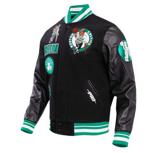 NBA BOSTON CELTICS RETRO CLASSIC WOOL VARSITY JACKET - Rare Leather