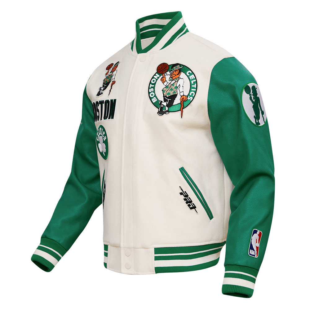 NBA BOSTON CELTICS RETRO CLASSIC WOOL VARSITY JACKET - Rare Leather