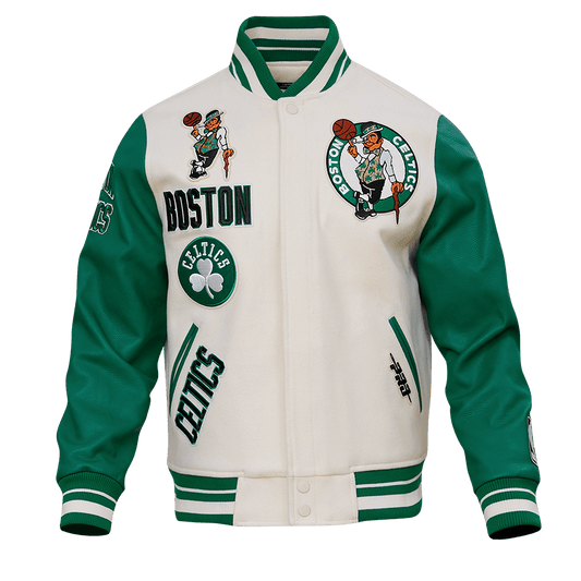 NBA BOSTON CELTICS RETRO CLASSIC WOOL VARSITY JACKET - Vox Leather