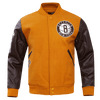 NBA BROOKLYN NETS CLASSIC WOOL VARSITY JACKET - Rare Leather