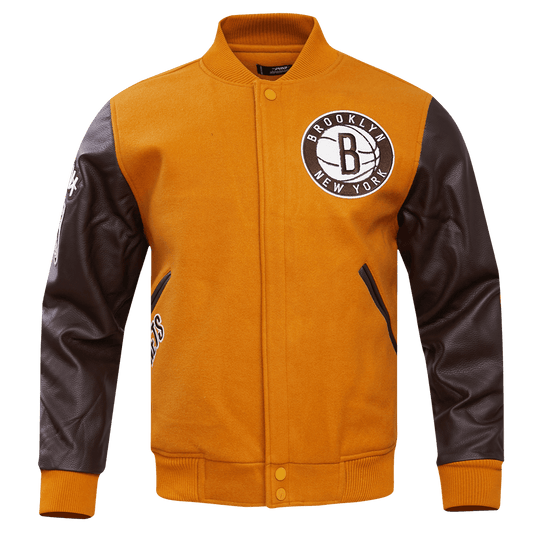 NBA BROOKLYN NETS CLASSIC WOOL VARSITY JACKET - Vox Leather