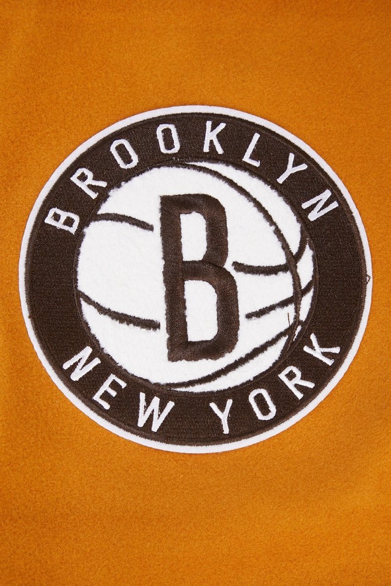NBA BROOKLYN NETS CLASSIC WOOL VARSITY JACKET - Vox Leather