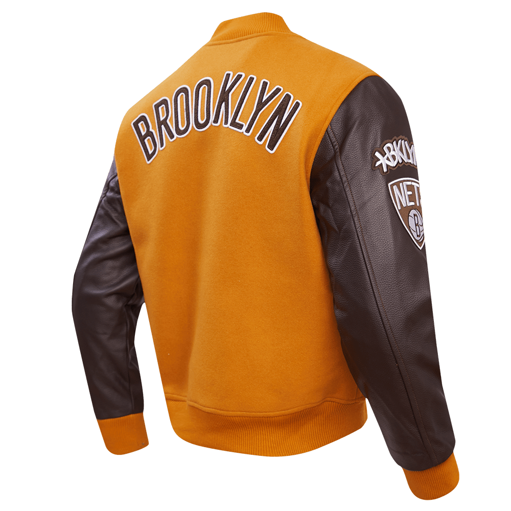 NBA BROOKLYN NETS CLASSIC WOOL VARSITY JACKET - Vox Leather