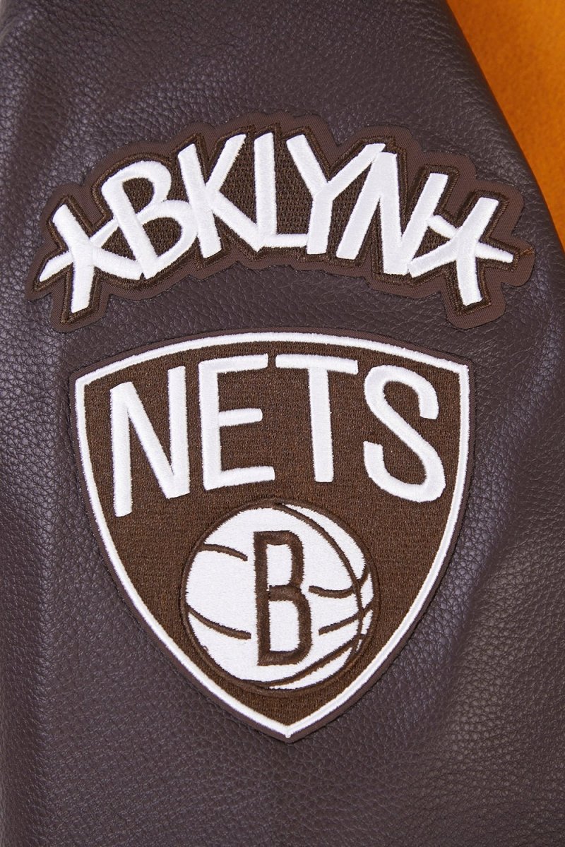 NBA BROOKLYN NETS CLASSIC WOOL VARSITY JACKET - Vox Leather