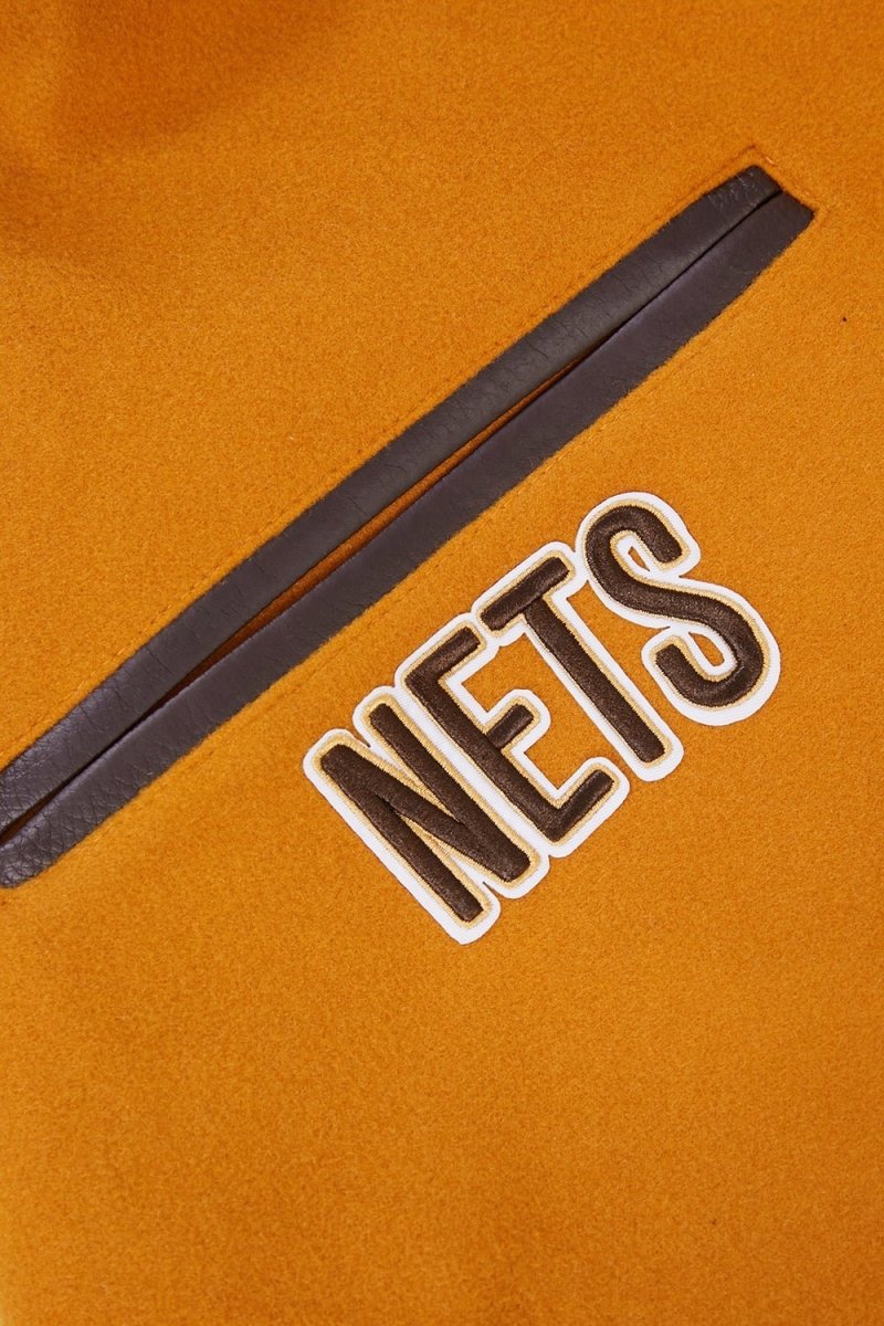 NBA BROOKLYN NETS CLASSIC WOOL VARSITY JACKET - Vox Leather