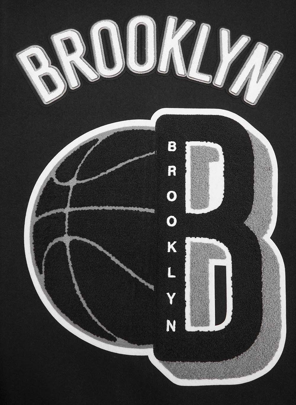 NBA BROOKLYN NETS MASHUP RIB WOOL VARSITY JACKET - Rare Leather