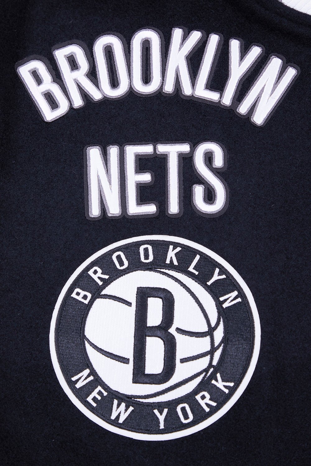 NBA BROOKLYN NETS RETRO CLASSIC RIB WOOL VARSITY JACKET - Rare Leather